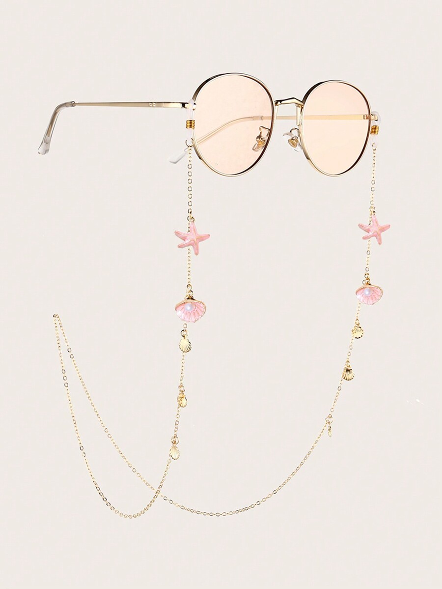 Women'S Fashion Essentials - 1pc Starfish,Shell Decorated Eyeglasses Chain,Women's Eyeglasses