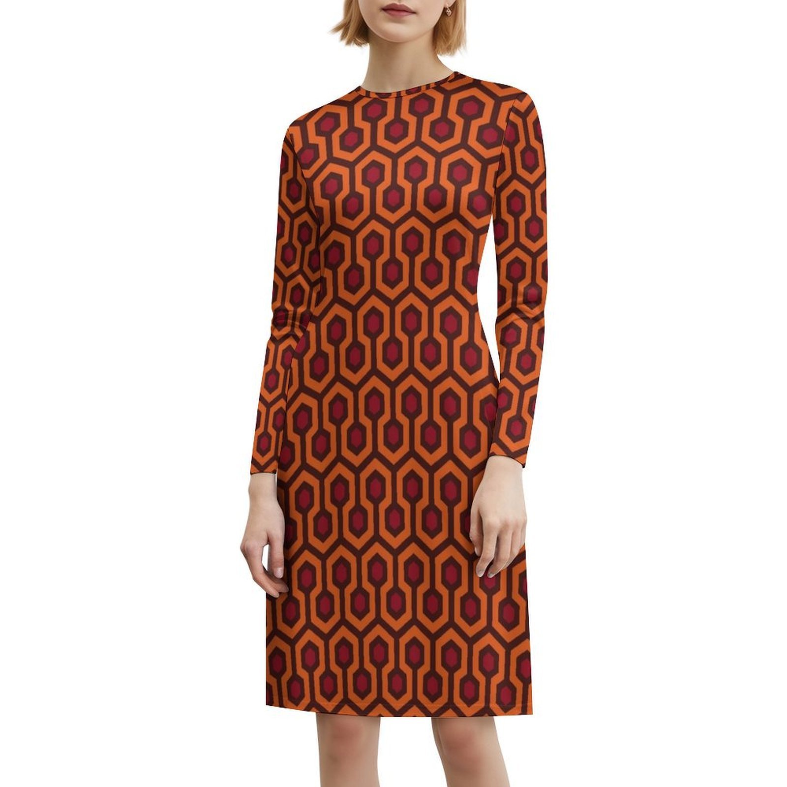 Women Fashion Gown - Overlook Pattern Boho Chic Dress Elegant