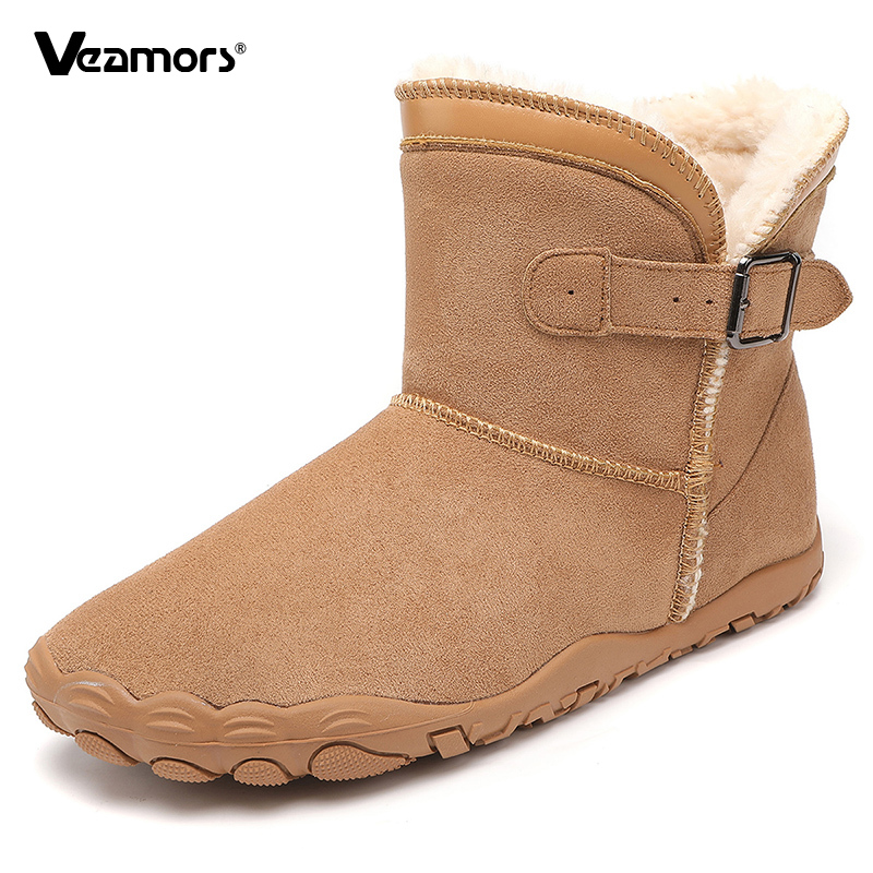 Women'S Fashion Hiking Boots - Plush Warm Women Snow Boots Non-slip