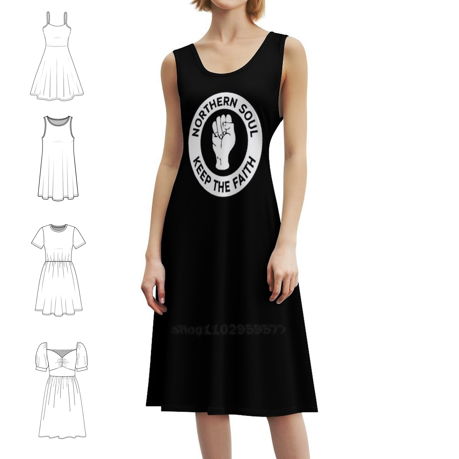 Women Fashion Gown - Northern Soul-Keep The Faith Boho Chic