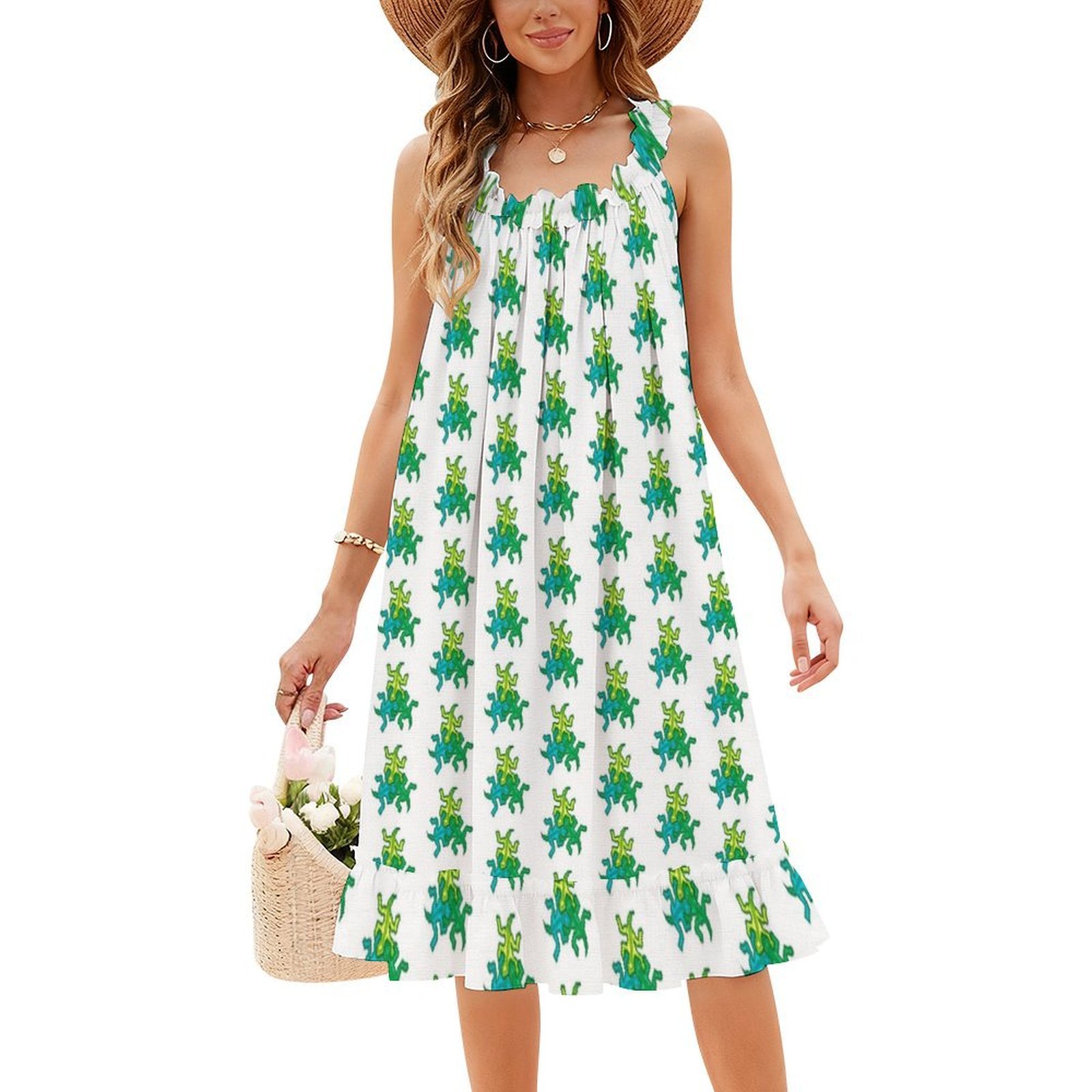 Pixel Art Escher Lizard Boho C - Women Fashion Gown 评论和价格