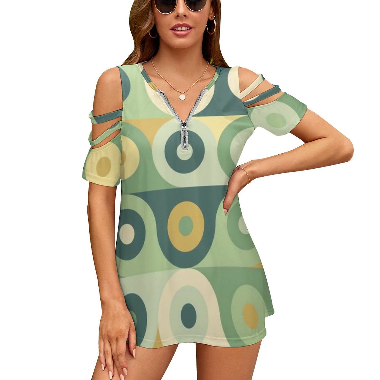 Groovy 70's Pattern Women Zipp - Women'S Fashion Of The 60S 评论和价格