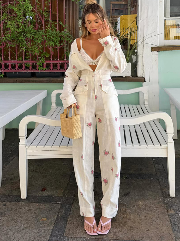 2026 Autumn Elegant Print Wome - Women'S Fashion Overalls 评论和价格