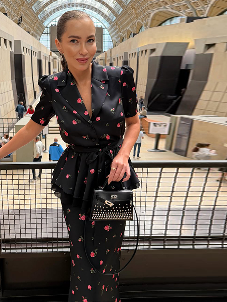 Floral Blazer Coat Skirt Sets  - Women'S Fashion Essentials 评论和价格