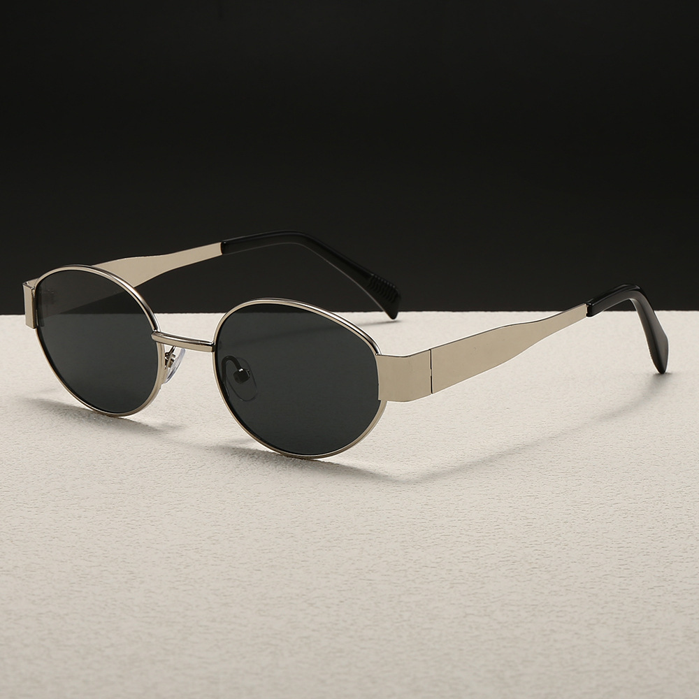 Trendy Round Frame Metal Sungl - Women Fashion Glasses 评论和价格