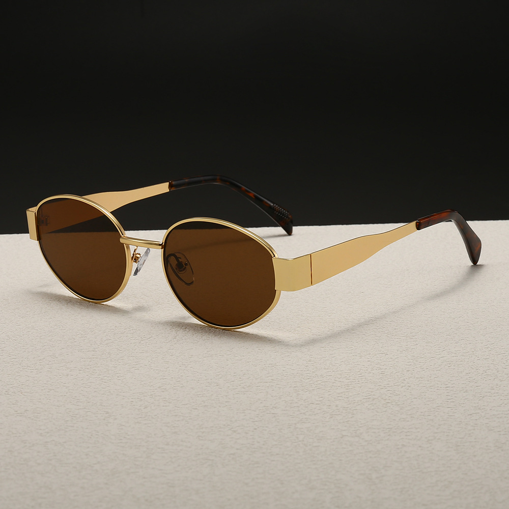 Trendy Round Frame Metal Sungl - Women Fashion Glasses 评论和价格