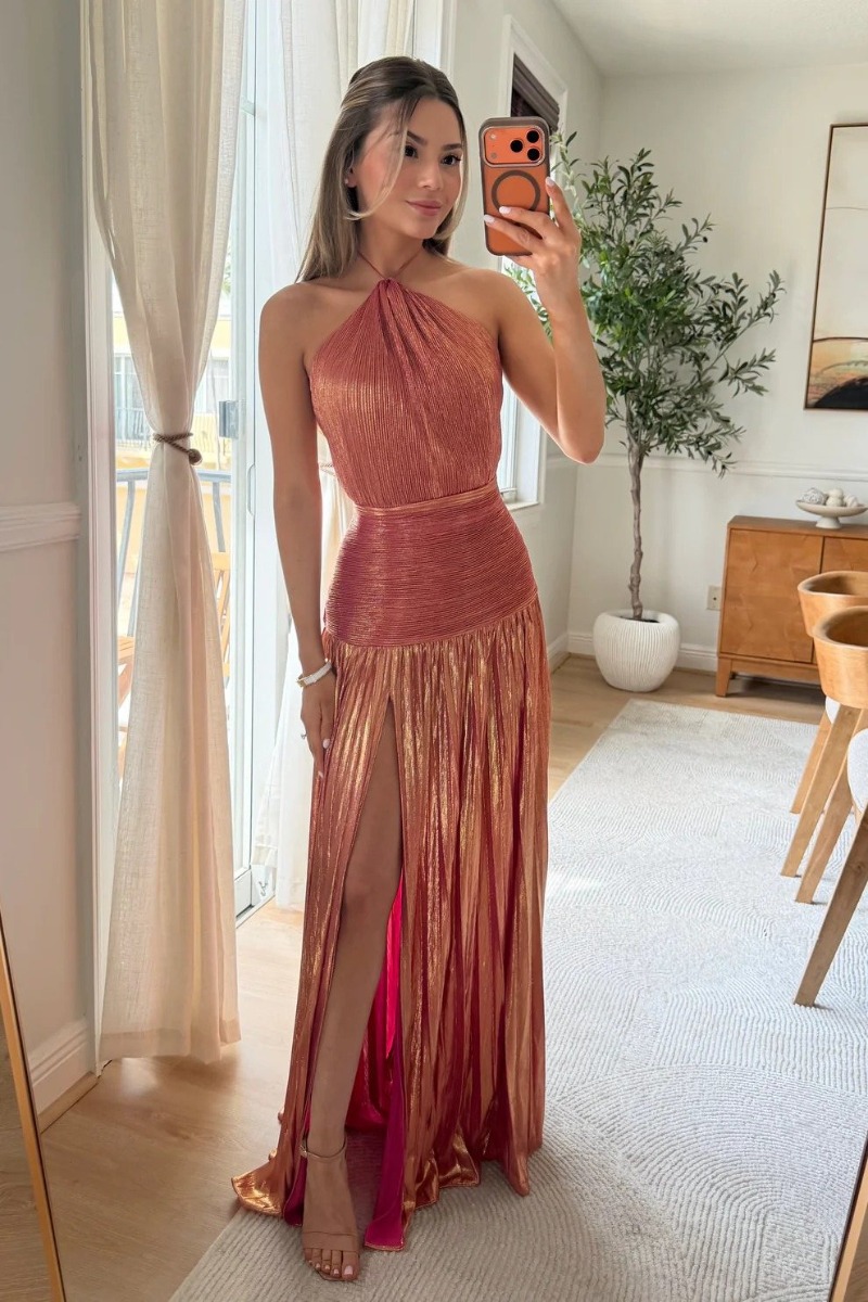 Women Solid Metallic Gilding C - Women'S Fashion Gilded Age 评论和价格