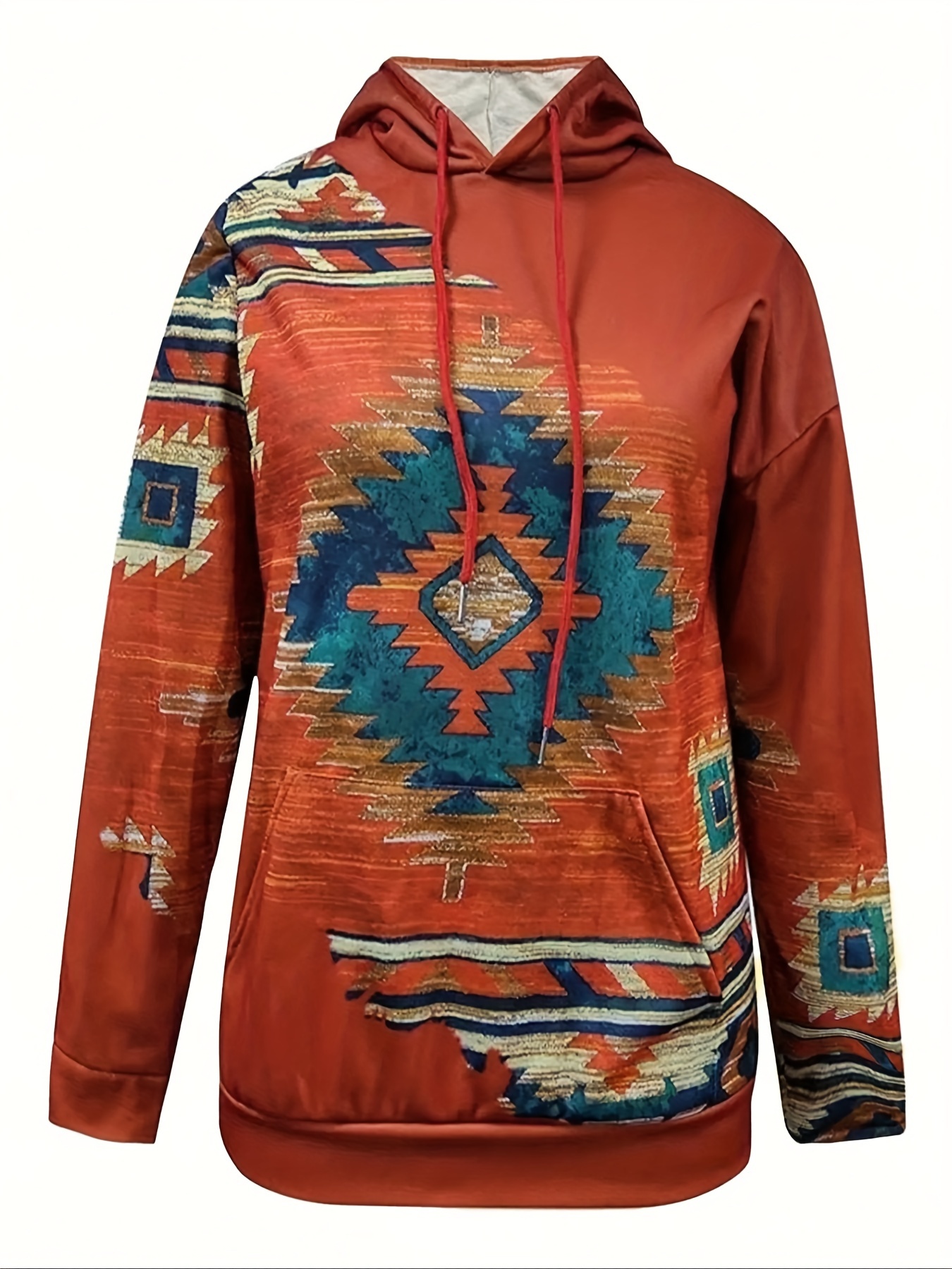 Women Plus Size Rust Western A - Hoodie Women Oversized 评论和价格