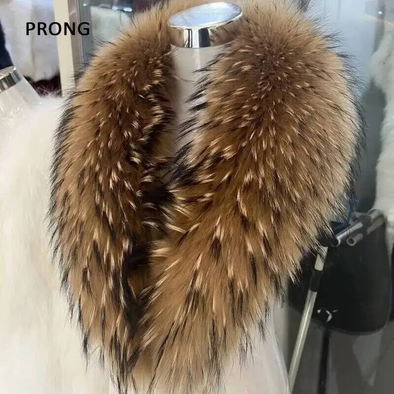 Natural Raccoon Fur Collar Rea - Women'S Fashion Essentials 评论和价格