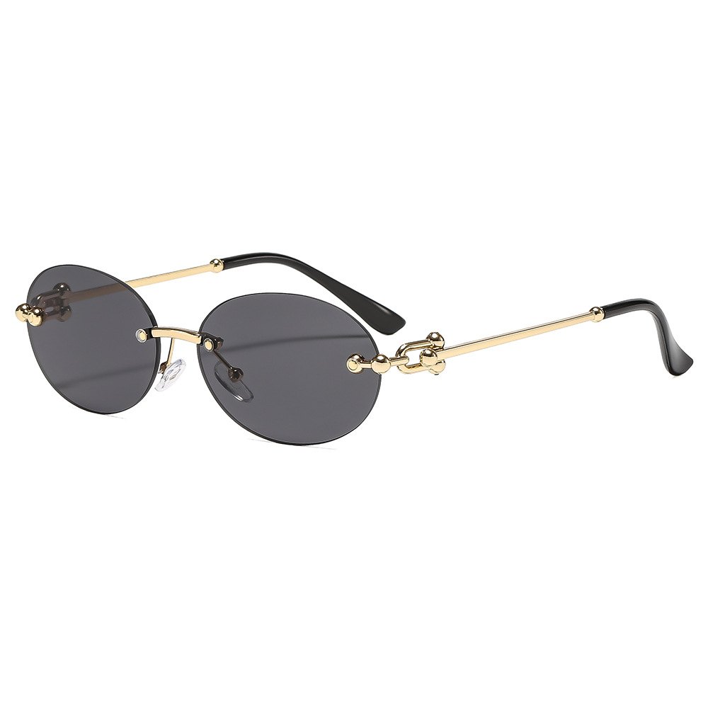 New Metal Frameless Oval Woman - Women Fashion Glasses 评论和价格