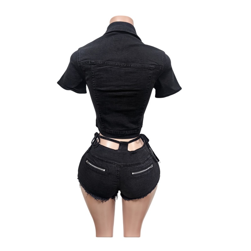Sexy Denim 2 Piece Sets Women  - Women Fashion Jeans Top 评论和价格
