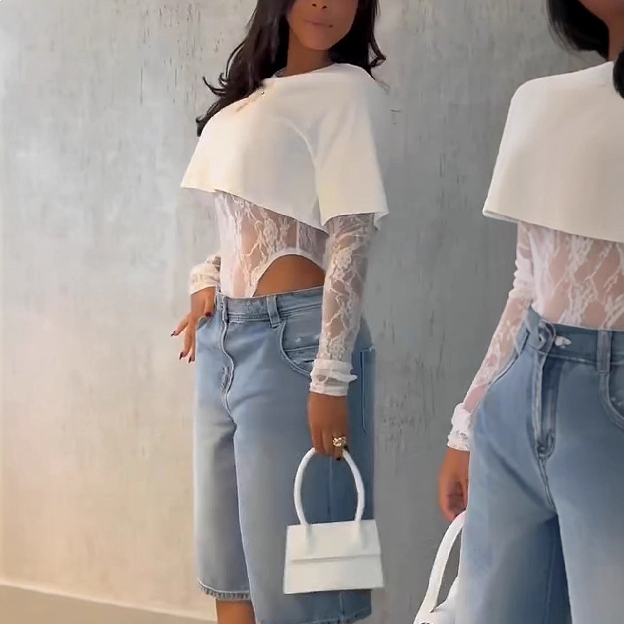 Lace Tee Tops for Women Long S - Women'S Fashion Overalls 评论和价格