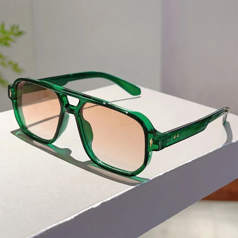 New Vintage Double Bridges Squ - Women Fashion Glasses 评论和价格