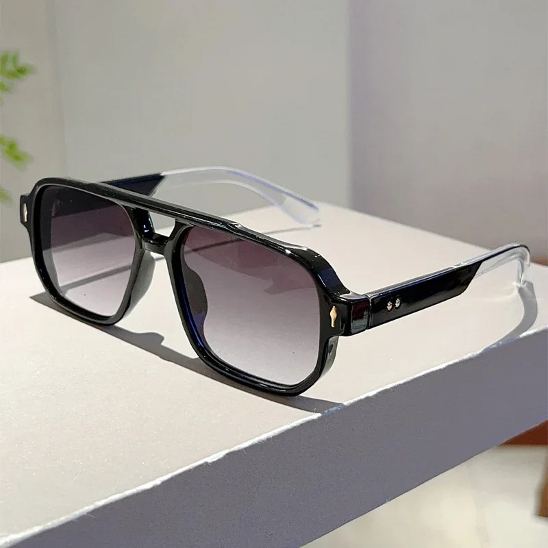 New Vintage Double Bridges Squ - Women Fashion Glasses 评论和价格