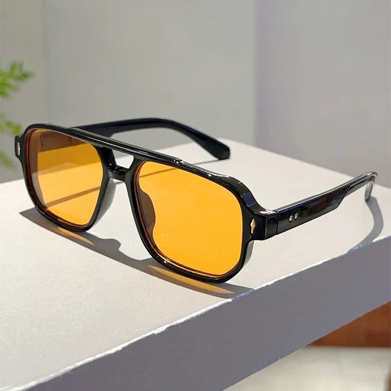 New Vintage Double Bridges Squ - Women Fashion Glasses 评论和价格