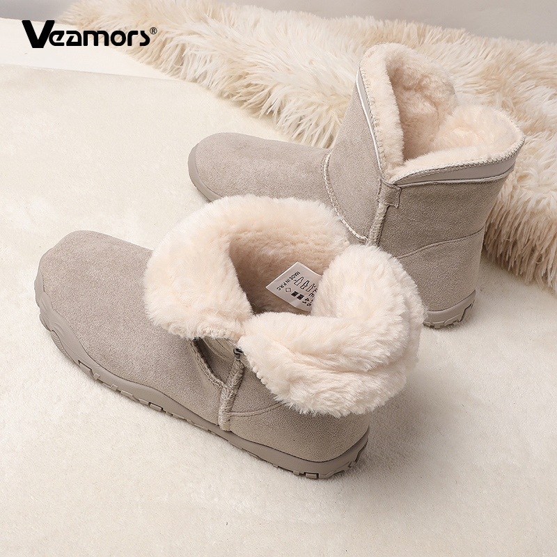 Plush Warm Women Snow Boots No - Women'S Fashion Hiking Boots 评论和价格