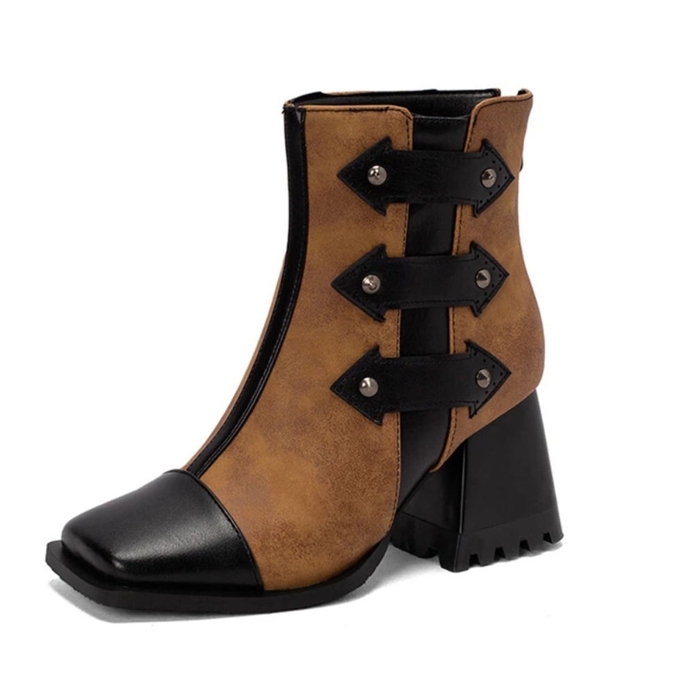 Ankle Boots Women Fashion Squa - Women'S Fashion Riding Boots 评论和价格