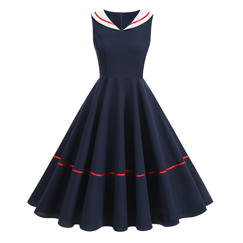 50s 60s Vintage Navy Style Dr - Women'S Fashion Of The 60S 评论和价格