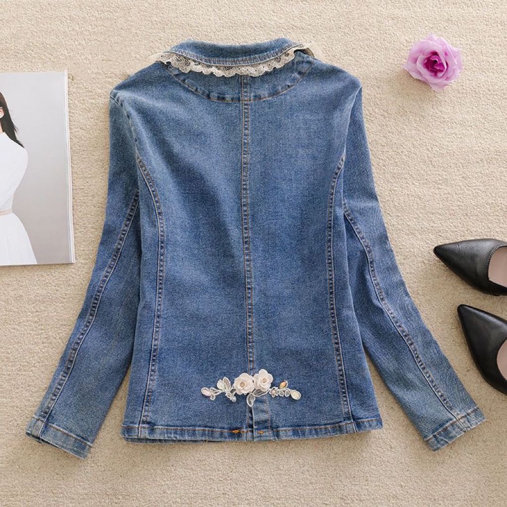 Stitching Women Denim Jacket 2 - Women Fashion Jeans Top 评论和价格