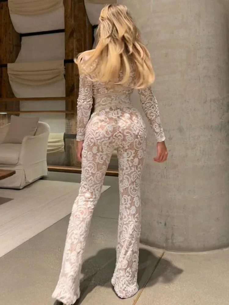 Fashion Lace Sequin Jumpsuit F - Women'S Fashion Overalls 评论和价格