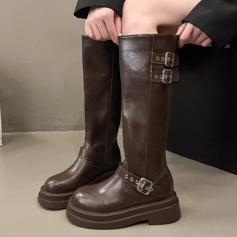 Fashionable and Versatile 7CM  - Women'S Fashion Riding Boots 评论和价格