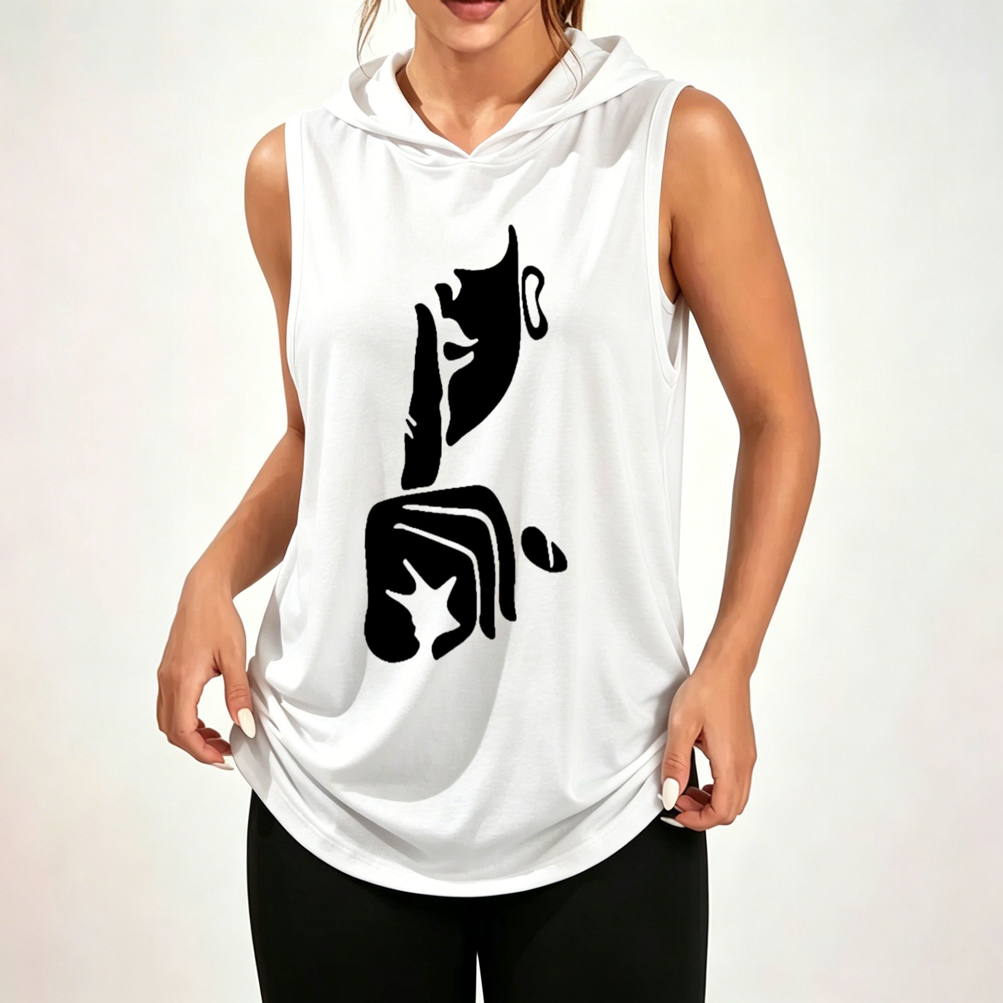 Loose-fit sleeveless hoodie fe - Hoodie Women Oversized 评论和价格