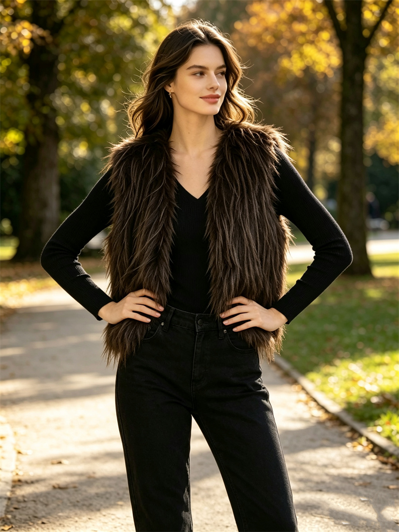 Guobioziy Women's Faux Fur Ves - Women'S Fashion Gilet 评论和价格