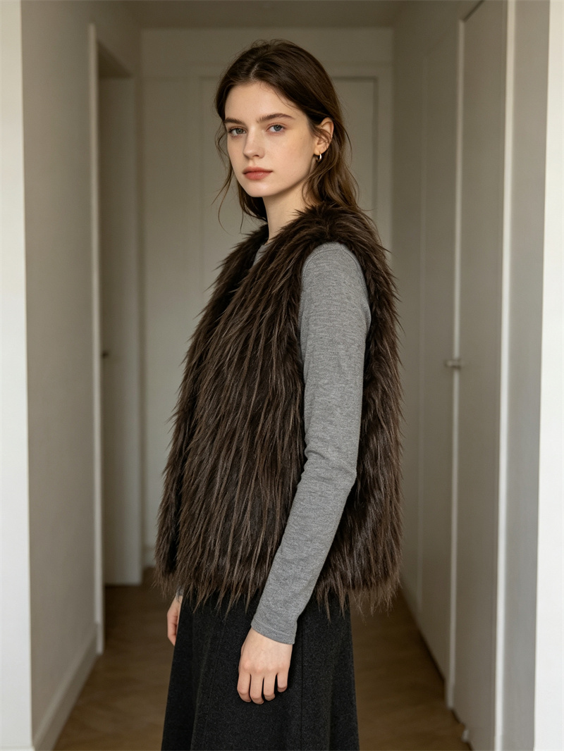 Guobioziy Women's Faux Fur Ves - Women'S Fashion Gilet 评论和价格