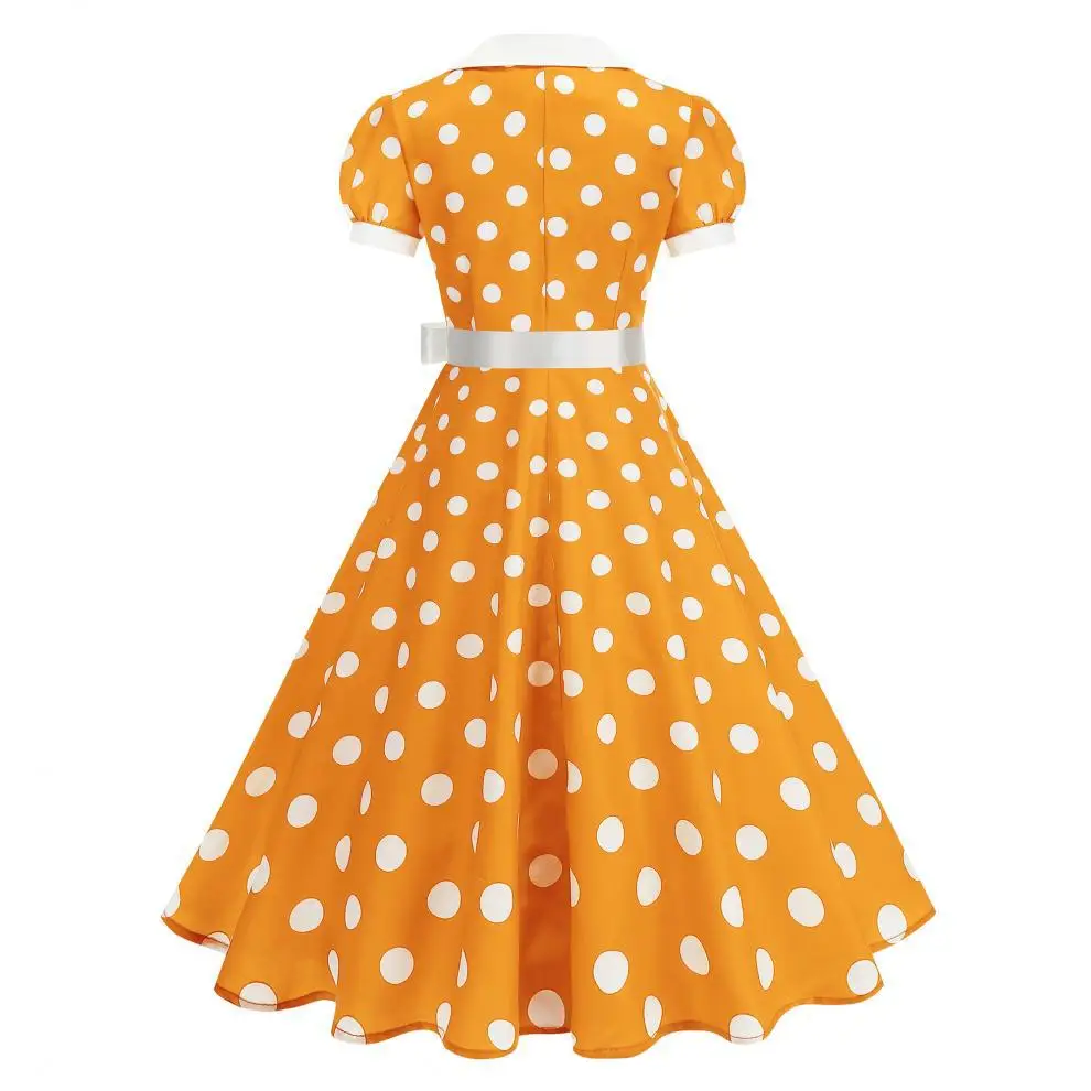 Vintage Polka Dot Summer Dress - Women'S Fashion Of The 60S 评论和价格