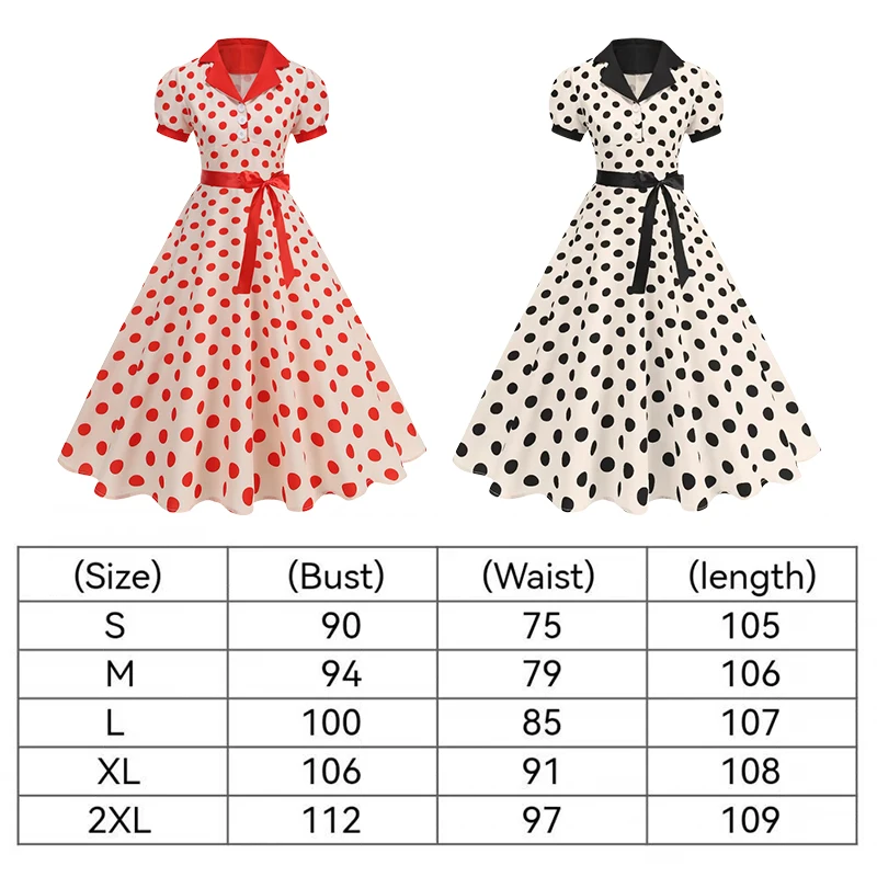 Vintage Polka Dot Summer Dress - Women'S Fashion Of The 60S 评论和价格