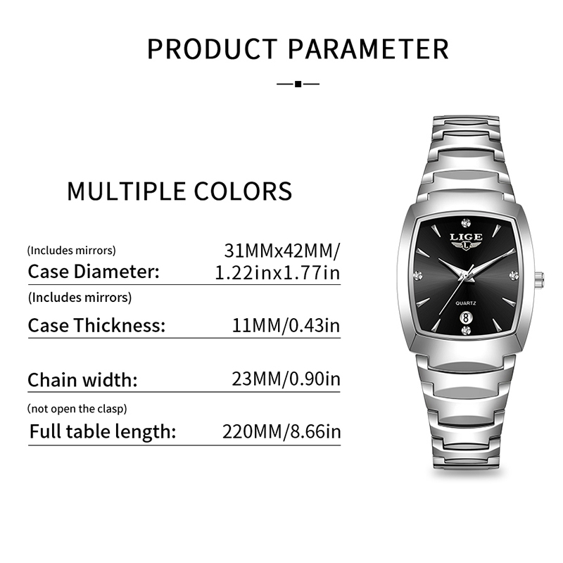 LIGE Watch women Business Luxu - Women Fashion Simple 评论和价格