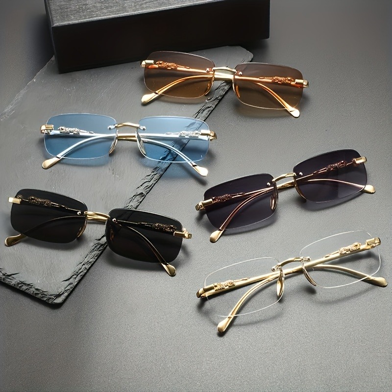 Fashion Rimless Metal Sunglass - Women Fashion Glasses 评论和价格