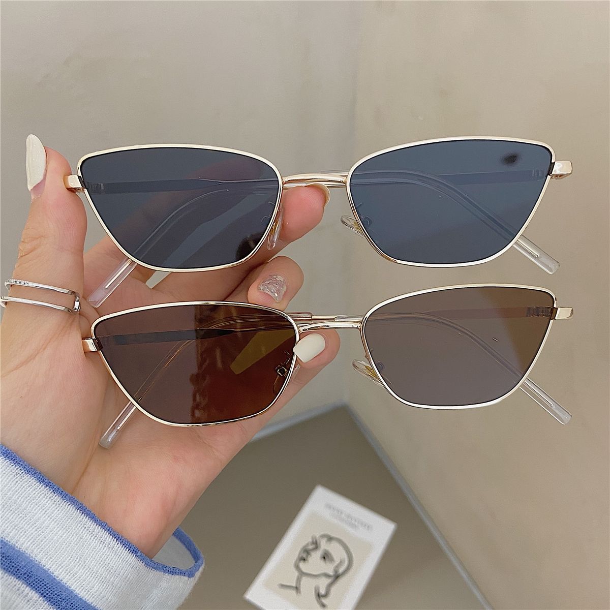 Fashionable Rhombus-Shaped Met - Women Fashion Glasses 评论和价格