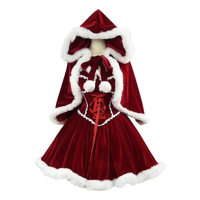 New Year Red Dress Cloak Cospl - Women Fashion Reddit 评论和价格