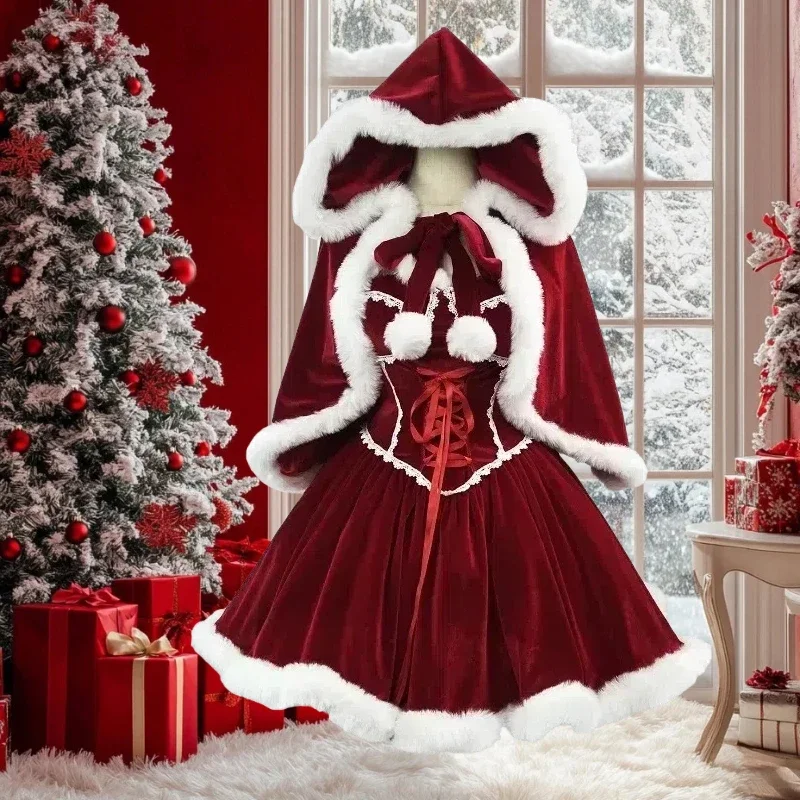 New Year Red Dress Cloak Cospl - Women Fashion Reddit 评论和价格