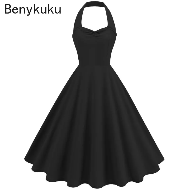 Solid Backless Pin Up 50s 60s  - Women'S Fashion Of The 60S 评论和价格