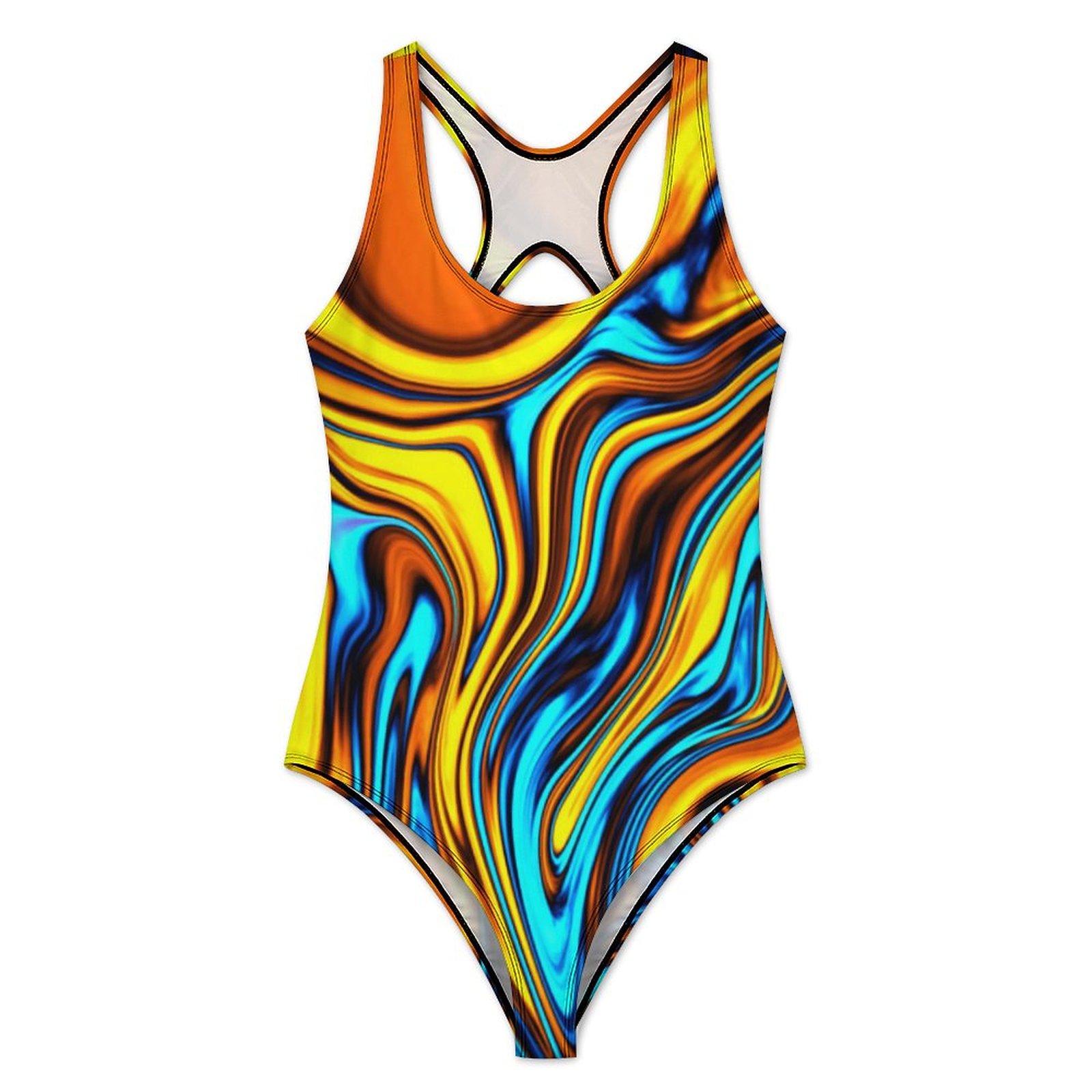 Golden Retro 60s Swimsuit Abst - Women'S Fashion Of The 60S 评论和价格