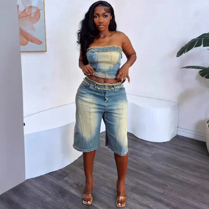 European and American Women's  - Women Fashion Jeans Top 评论和价格
