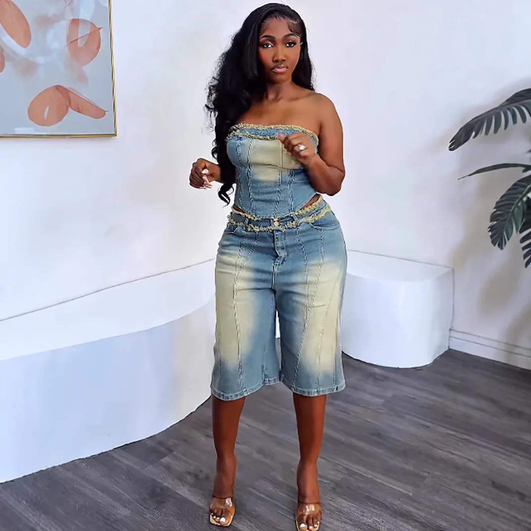 European and American Women's  - Women Fashion Jeans Top 评论和价格